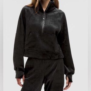 #559 Lululemon Scuba Oversized Funnel-Neck Half Zip *Velvet Black Sz M/L